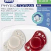Chicco PhysioForma - Air Bianco e Rosso Succhietto 6-16M Tettarella in Silicone, 2 Pezzi