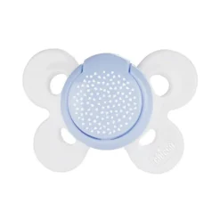 Chicco PhysioForma Comfort 0-6m - Succhietto in silicone azzurro per lo sviluppo orale, 1 pezzo