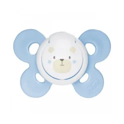 Chicco PhysioForma Comfort 0-6m - Succhietto in silicone azzurro per lo sviluppo orale, 1 pezzo