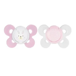 Chicco PhysioForma - Comfort Succhietto 0-6M Tettarella in Silicone Rosa,2 Pezzi