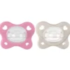 Chicco Physioforma - Dual Soft Succhietto Gommotto 6-16M Rosa, 2 pezzi