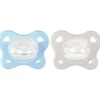 Chicco Physioforma - Dual Soft Succhietto Gommotto 2-6M Azzurro, 2 pezzi