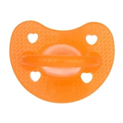 Chicco PhysioForma - Luxe Fluo Succhietto Gommotto 6-16M in Silicone Arancione, 1 succhietto