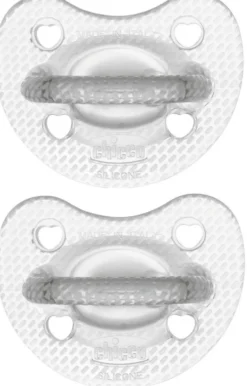 Chicco PhysioForma - Succhietto Gommotto 2-6M Crystal in Silicone, 2 Pezzi