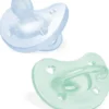 Chicco PhysioForma - Succhietto Gommotto 2-6M Soft Silicone Azzurro Verde, 2pz