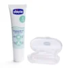 Chicco Set Igiene Orale Primi Mesi 4M+ Spazzolino da Dito + Gel Gengivale 30ml