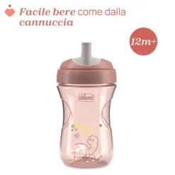 Chicco Tazza Advanced 12M+ Capacità 266ml Colore Rosa, 1 Pezzo