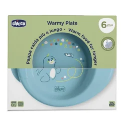 Chicco Warmy Plate Piatto per Pappa Calda 6m+ Azzurro, 1 pezzo
