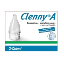 Chiesi Clenny A - Beccucci antimicrobici per aspiratore nasale per rimuovere il muco, 20 ricambi