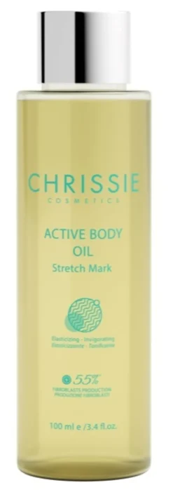 Chrissie Cosmetics Olio corpo attivo antismagliature - Olio per l'elasticità della pelle, 100 ml