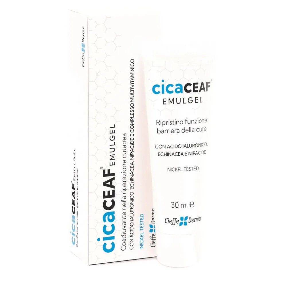 Cieffe Derma Cicaceaf Emulgel topico per la riparazione e cicatrizzazione cutanea, 30 ml
