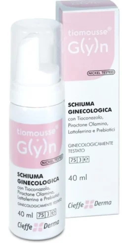 Cieffe Derma Tiomousse Gyn - Mousse detergente antimicotica per il trattamento delle micosi, 40 ml
