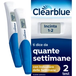 Clearblue Test di Gravidanza con Indicatore delle Settimane, 2 Test Digitali
