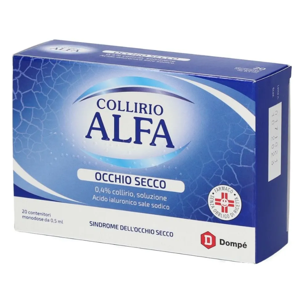 Collirio Alfa Occhio Sec 0,4% Collirio, Soluzione 20 Contenitori Monodose Da 0,5 Ml