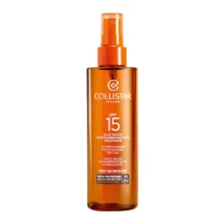Collistar Olio secco superabbronzante idratante SPF 15 - Olio solare per l'abbronzatura, 200 ml