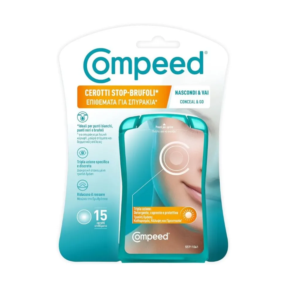 Compeed Stop Brufoli Cerotti Nascondi e Vai, 15 cerotti