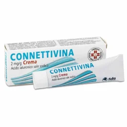 Connettivina Crema 1mg/g Acido Ialuronico Sale Sodico Trattamento Ferite e Irritazioni Cutanee, 15g