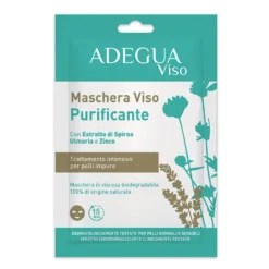 Consulteam Adegua - Maschera viso in tessuto purificante per la pelle mista e grassa, 15 ml