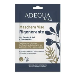 Consulteam Adegua - Maschera viso in tessuto ad azione idratante e anti-età, 1 maschera da 15 ml