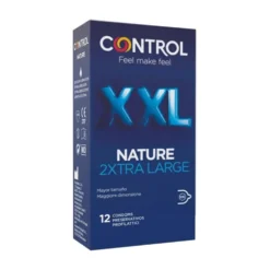 Control Nature XXL - Preservativi di dimensioni maggiorate per la contraccezione, 12 pezzi