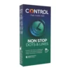 Control Non Stop Dots & Lines - Preservativi per un effetto stimolante e ritardante, 6 pezzi
