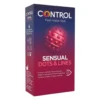 Control Stimolazione sensuale con rilievi e nervature - Preservativo stimolante, 6 pezzi