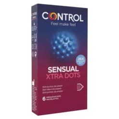 Control Stimulation - Sensual Xtra Dots Profilattico, 6 Profilattici