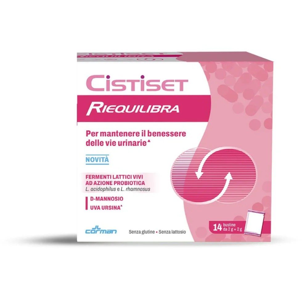 Corman Cistiset - Riequilibra Integratore per il benessere delle vie urinarie, 14 bustine