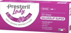 Corman Lady Presteril - Salvaslip Super Stesi in cotone traspirante e assorbente, 20 salvaslip