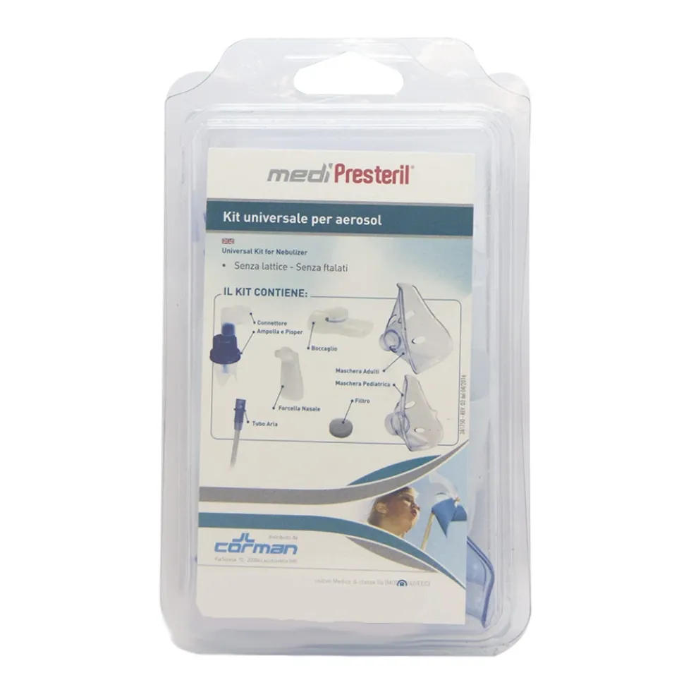 Corman Medipresteril Kit Nebulizzazione Universale - Medipresteril kit per nebulizzazione, 7 pezzi