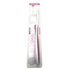 Curasept Biosmalto Sensitive - Spazzolino manuale per i denti sensibili con copritestina, 1 pezzo