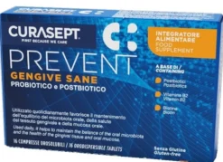 Curasept Prevent Gengive Sane - Integratore per il microbiota e la salute orale, 16 compresse