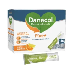 Danacol Plus+ Integratore Alimentare Riduce il Colesterolo grazie agli Steroli Vegetali, 30 Stick gel