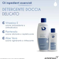 Dermon Detergente Doccia Delicato Uso Frequente - Gel detergente idratante per il corpo, 400 ml