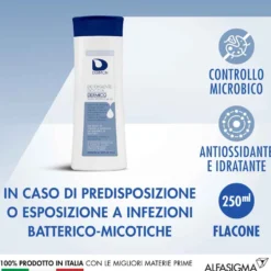 Dermon Detergente doccia dermico pH 4.0 - Detergente corpo ad azione antimicrobica, 250 ml
