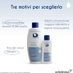 Dermon Detergenza - Detergente Doccia Delicato Frequente Formato Viaggio, 100ml