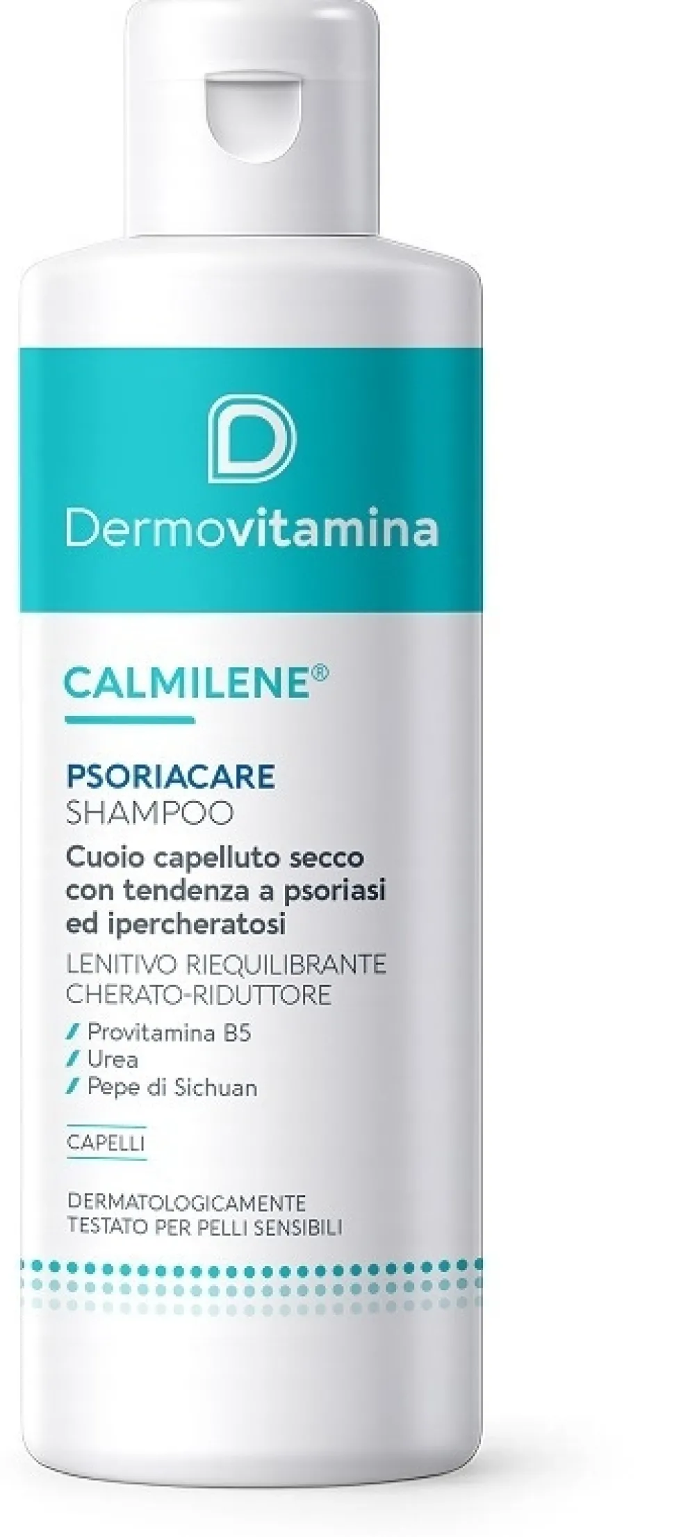 Dermovitamina Calmilene Psoriacare Shampoo Attivo - Shampoo lenitivo per la psoriasi, 200 ml