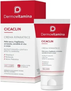 Dermovitamina Cicaclin Crema Riparatrice Lenitiva per Cicatrici e Irritazioni, 50ml