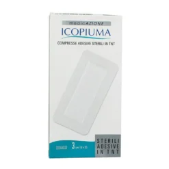 Desa Pharma Icopiuma - Compresse adesive sterili in TNT per proteggere le ferite, 3 pezzi 10x20 cm