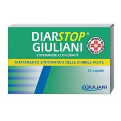 Diarstop 1,5mg Loperamide Cloridrato Trattamento Sintomatico Diarree Acute, 20 Capsule Rigide