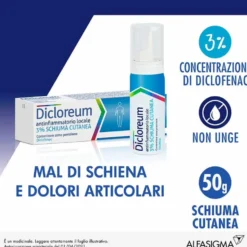 Dicloreum Antinfiammatorio Locale Diclofenac 3% Schiuma Cutanea, 50g