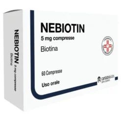 Difa Cooper Nebiotin 5mg Biotina per Supporto Metabolico e Crescita, 60 Compresse