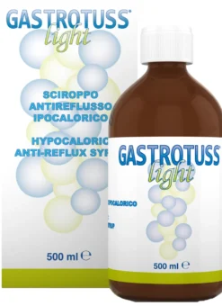 DMG Gastrotuss Light - Sciroppo ipocalorico per il trattamento del reflusso gastrico, 500 ml
