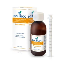 Dolibloc Bambini Sospensione Orale 100mg/5ml Ibuprofene senza zuccheri gusto arancia, 150ml