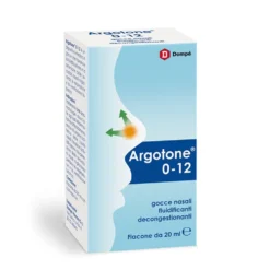 Dompé Argotone 0-12 - Gocce nasali per la decongestione e fluidificazione nei bambini, 20 ml