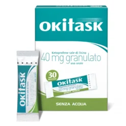 Dompé Okitask 40 mg - Granulato antidolorifico per il trattamento dei dolori, 30 bustine