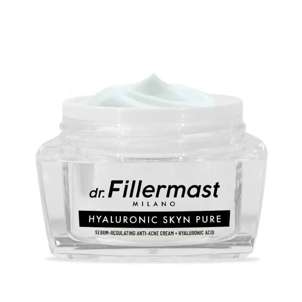Dr. Fillermast Hyaluronic Skyn Pure - Crema viso levigante per le pelli miste e grasse, 30 ml