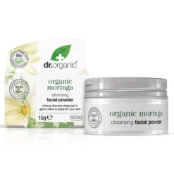 Dr. Organic Moringa - Polvere Detergente Viso Purificante, 15g
