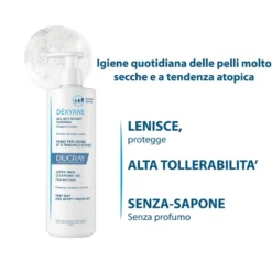 Ducray Dexyane - Gel Detergente Surgras Pelle Secca Tendenza Atopica, 400ml