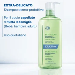 Ducray Extra-Delicato - Shampoo Dermo-protettivo per Tutta la Famiglia, 400ml